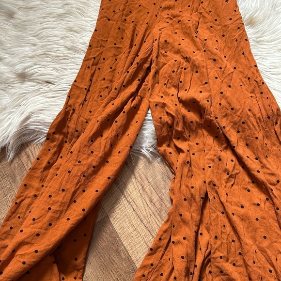 FREE PEOPLE Jamboree Jumpsuit In Rust Polka Dot - Picture 3 of 6